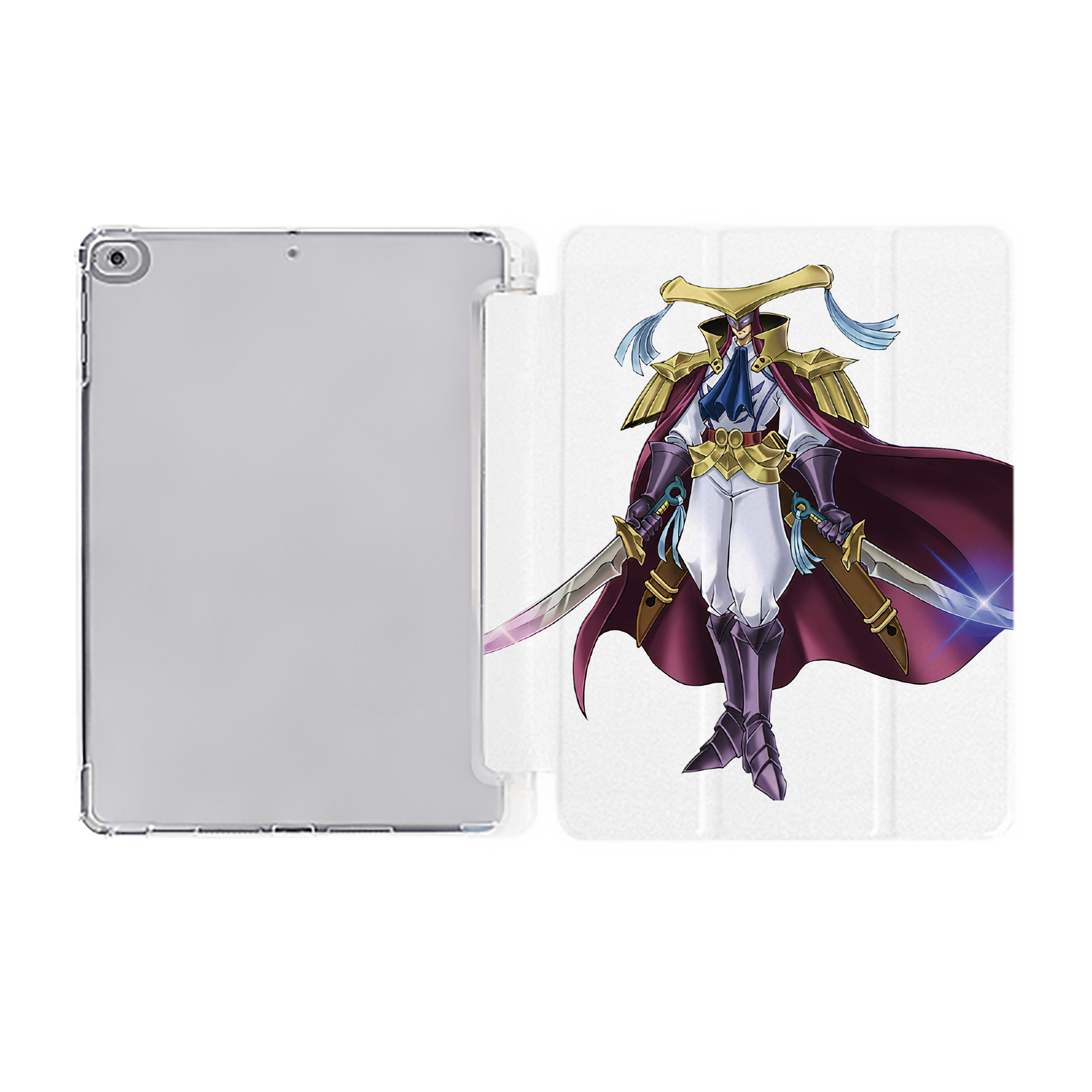 （画像用） 遊☆戯☆王 Yu-Gi-Oh! IPad ケース ペン収納付き 三つ折りスタンド PUレザー×シリコン 対応機種9.5/10.5/10.9インチ